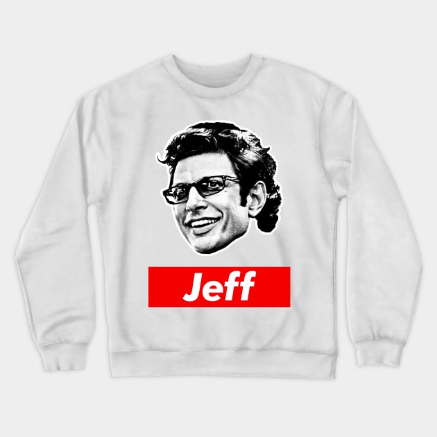 Jeff Goldblum Retro 90s Styled Aesthetic Design Crewneck Sweatshirt by DankFutura